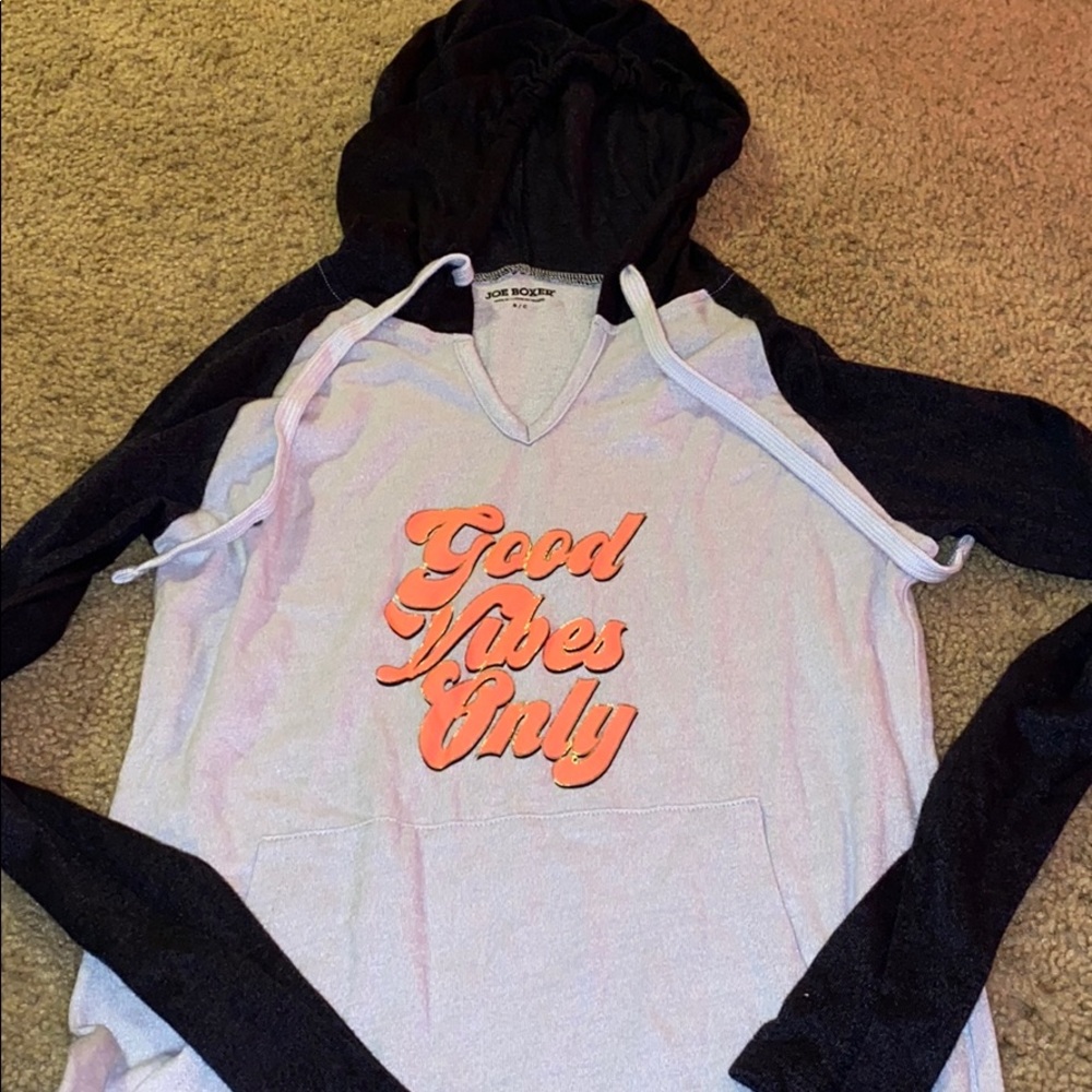 Good vibes only light weight hoodie